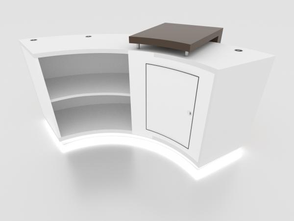 MOD-1585 Custom Trade Show Curved Reception Counter -- Image 4